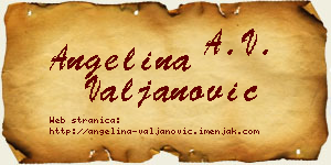 Angelina Valjanović vizit kartica